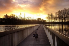 Tour Belgien Fietsen door het water